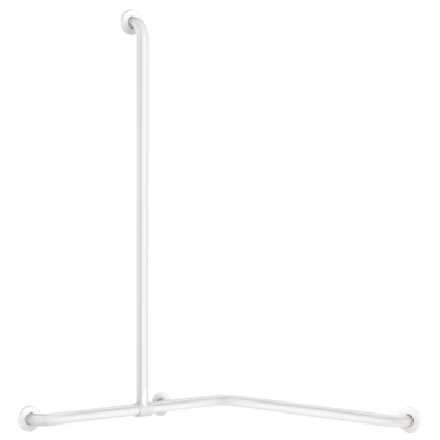 Угловая ручка для душа Basic со скользящей вертикальной частью, белая